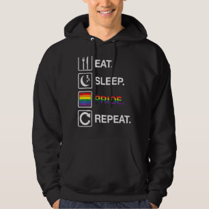 Sudadera Lgbt Orgullo Gay Bandera Arcoiris Comer Dormir Org