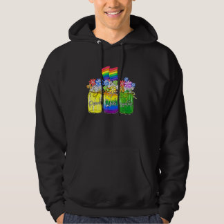 Sudadera Lgbt Peace Love Equality Rainbow Flor Lgbt Bandera