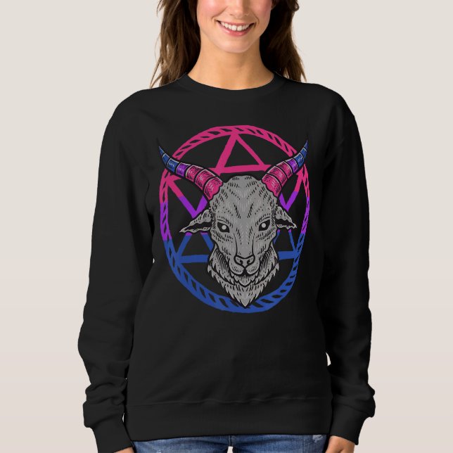 Sudadera Lgbt Pentagram Gótico Bisexual (Anverso)