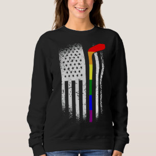 Sudadera Lgbt Q aliado del orgullo gay arcoiris con bandera