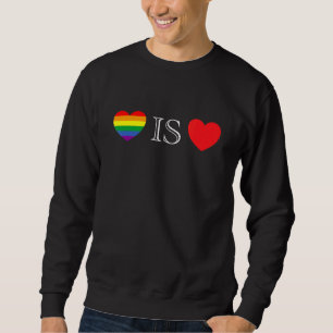Sudadera Lgbt Queer Hearts Love is Love
