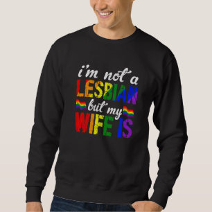 Sudadera Lgbt Rainbow Cute No soy lesbiana pero mi esposa e