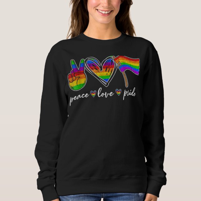 Sudadera Lgbt Rainbow Gay Peace Orgullo 1 (Anverso)