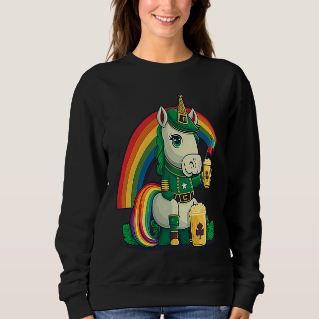 Sudadera LGBT Rainbow Supporter Gay St Patricks Day  1 (Anverso)