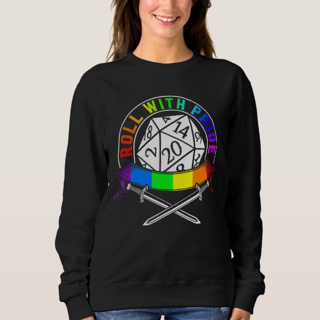 Sudadera Lgbt Roll Con Orgullo D20 Rpg Tabletop Gay Y Lesb (Anverso)