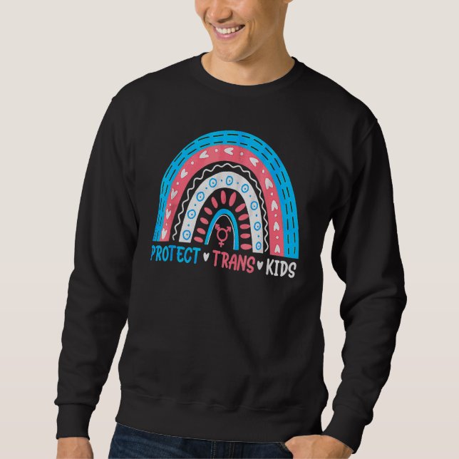 Sudadera Lgbt Support Protect Trans Kid Lgbt Pride (Anverso)
