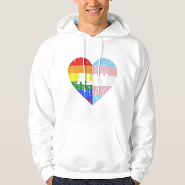 Sudadera Lgbtq Ally Orgullo Gay Niños Lesbianas Trans Lgbt  (Anverso)