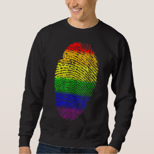 Sudadera Lgbtq Bandera Arcoiris Huella Detrás Del Orgullo G