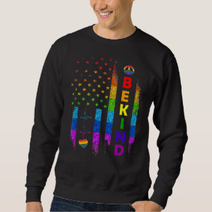 Sudadera Lgbtq Be Kind Gay Pride Lgbt Arcoiris Bandera Esta