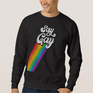Sudadera Lgbtq Dice Gay Orgullo Arcoiris Vintage Retro