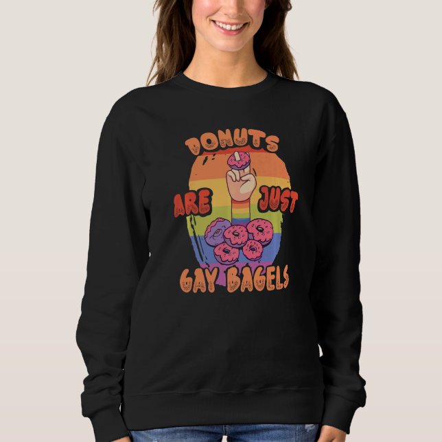 Sudadera Lgbtq Dice Que Los Donuts Son Solamente Orgullo Ga (Anverso)