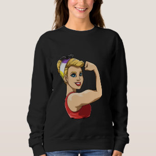 Sudadera LGBTQ Feminismo Lesbiano Orgullo No Binario Fuerte
