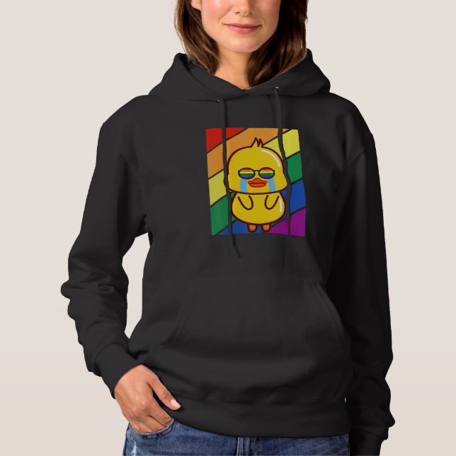 Sudadera LGBTQ Flag Gay Pride Month Rainbow Sad Duck LGBT G (Anverso)