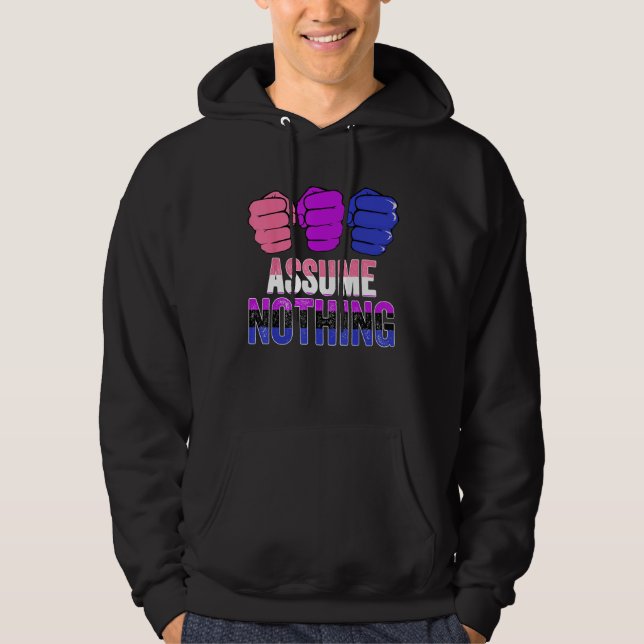 Sudadera LGBTQ Genderfluid Pride Assume Nothing Gender Flui (Anverso)
