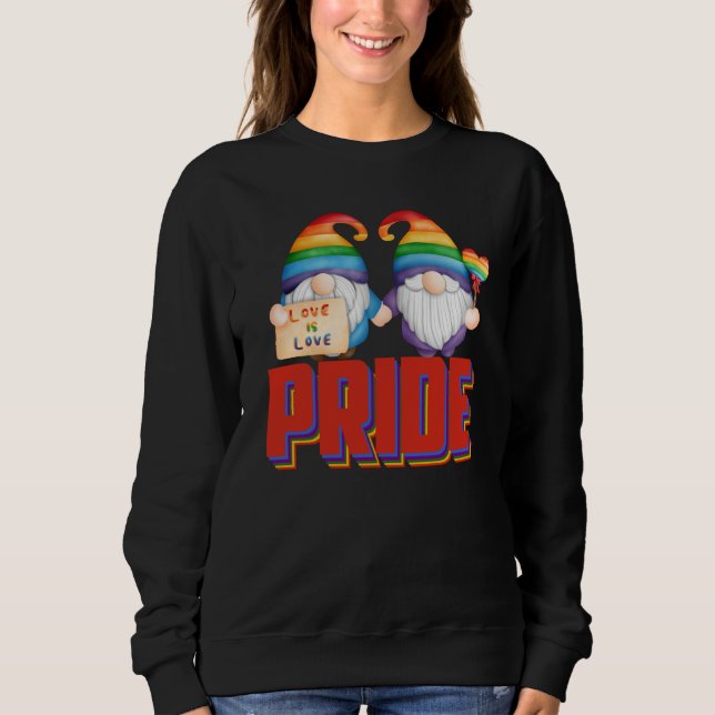 Sudadera LGBTQ Gnome Pride Month 2023 Rainbow Gay Pride Par (Anverso)