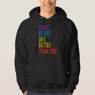 Sudadera Lgbtq Lesbian Bi Brides Boda del orgullo de la ban