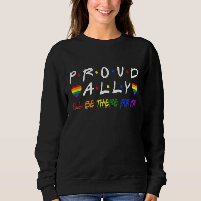 Sudadera Lgbtq Orgullo Negro Orgullo Aliado Lesbiana Gay Bi (Anverso)