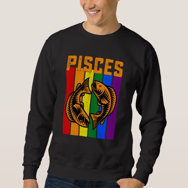 Sudadera LGBTQ Pisces Zodiac Sign Vintage Astrology (Anverso)
