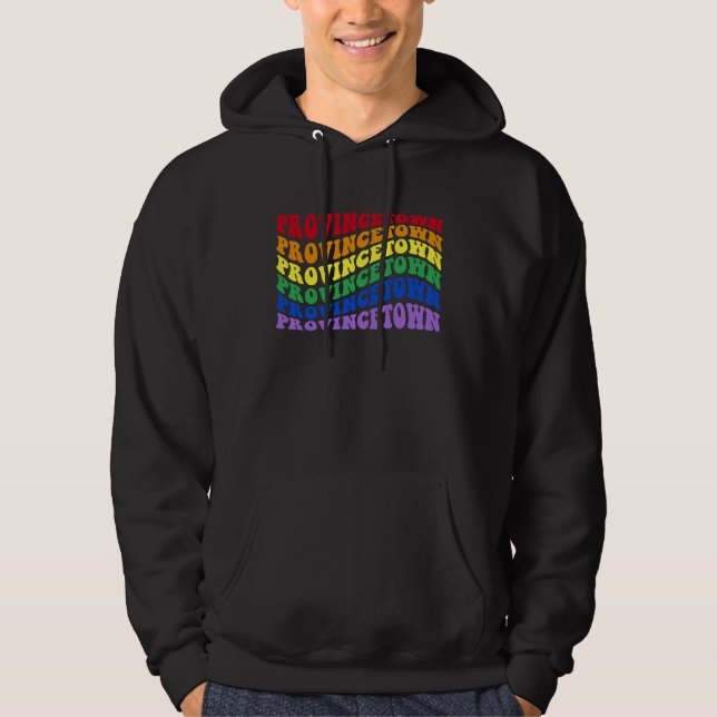 Sudadera LGBTQ Provincetown Cape Cod Gay Pride LGBT Rainbow (Anverso)