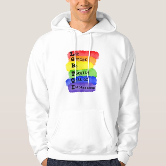 Sudadera LGBTQ - Que el género esté libre de intolerancia (Anverso)