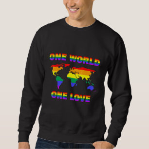 Sudadera Lgbtq Rainbow Earth Lgbtqi Lgbt Gay