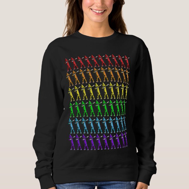 Sudadera LGBTQ & Rainbow Flag composed of Dabbing crayons (Anverso)
