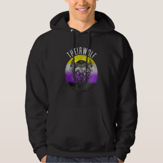 Sudadera LGBTQ Theirwolf Orgullo no binario Genderfluido No