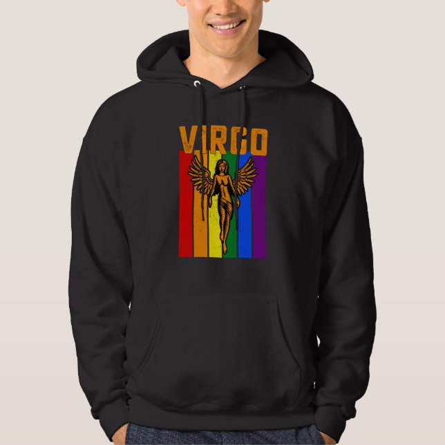 Sudadera LGBTQ Virgo Zodiac Sign Vintage Astrology (Anverso)