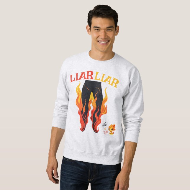Sudadera Liar, Liar, Pant está en llamas (Anverso completo)