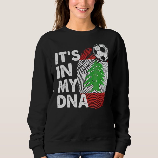 Sudadera Líbano En Mi Adn Equipo De Bandera Libanesa Líbano (Anverso)