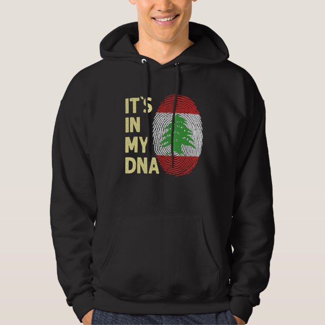 Sudadera Líbano En Mi Adn Equipo De Bandera Libanesa Líbano (Anverso)