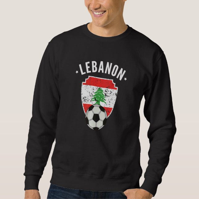 Sudadera Líbano Fútbol Bandera Líbano Orgullo libanés (Anverso)