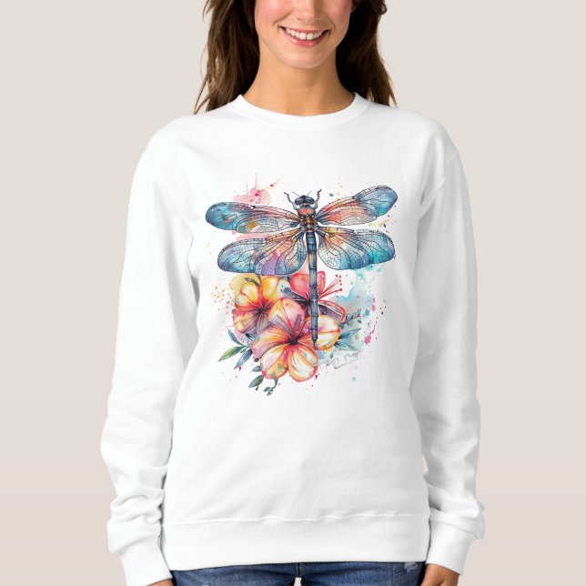 Sudadera Libélula acuarela  (Anverso)