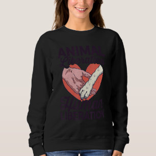 Sudadera Liberación Animal Liberación Humana Amante de los