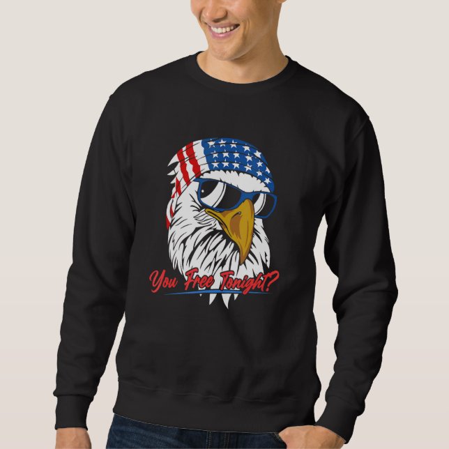 Sudadera Liberar esta noche bandera norteamericana de águil (Anverso)