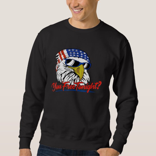 Sudadera Liberar esta noche bandera norteamericana de águil (Anverso)