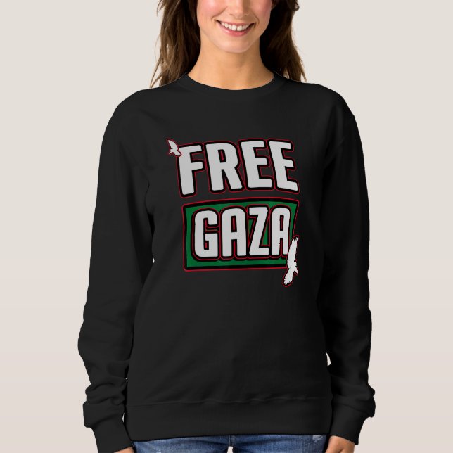 Sudadera Liberen a Gaza Palestina Libre Ayuda a Gaza Pase (Anverso)
