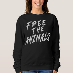Sudadera Liberen A Los Animales Bienestar Vegan Protesta Ve