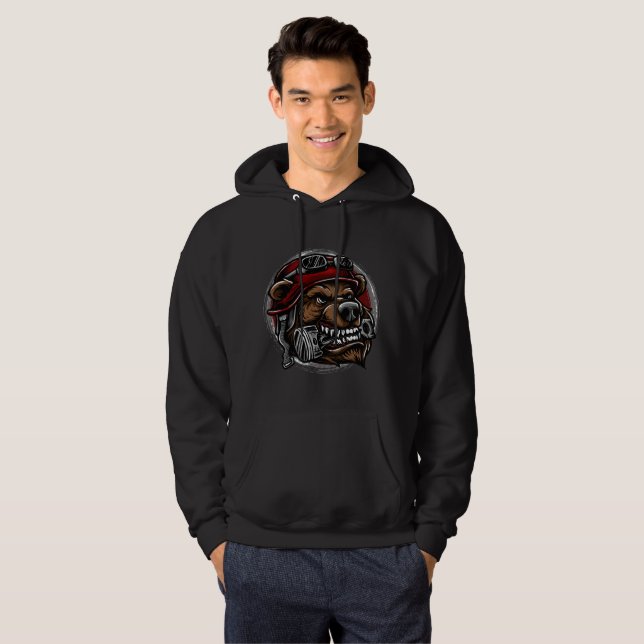 Sudadera Liberen a su rebelde interior: Oso Biker (Anverso completo)