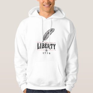 Sudadera Libertad 1776 Diseño Vectorial de Pluma Patriótica