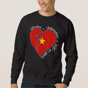 Sudadera Libertad Independencia Fe En Dios Vietna Cristiana