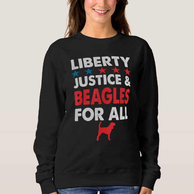 Sudadera Libertad Justicia Y Beagles Para Todos (Anverso)