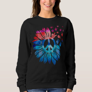 Sudadera Libertad para la flor hippie del dedo del dedo de 