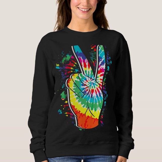 Sudadera Libertad para la flor hippie del dedo del dedo de  (Anverso)