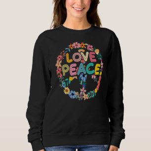 Sudadera Libertad para la flor hippie del dedo del dedo de 