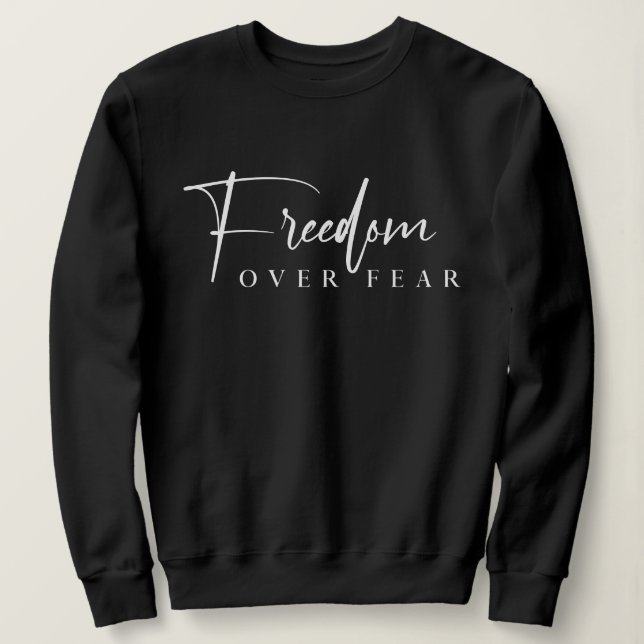 Sudadera Libertad por miedo Día de los Veteranos Nativos Es (Anverso del diseño)