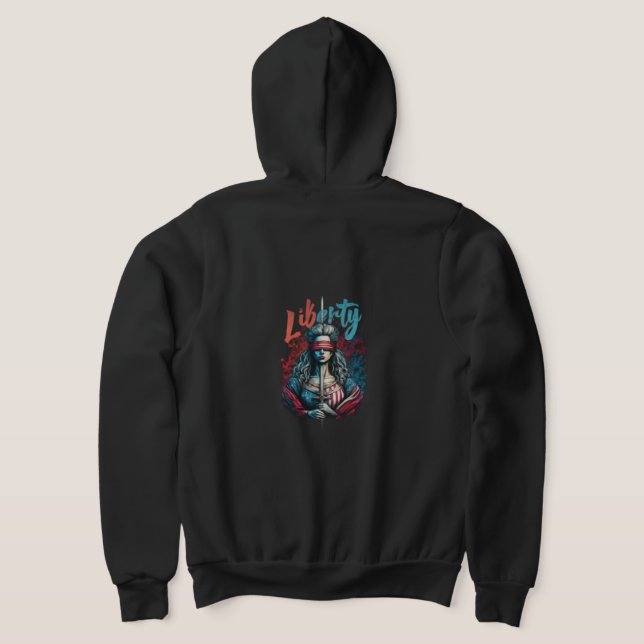 Sudadera "Libertad y justicia", Hoodie de Zip completa. Cam (Distribución Reverso )
