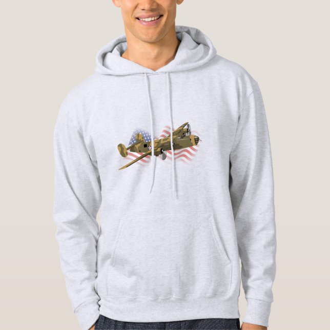 Sudadera Libertador Patriótico B-24 Bombardero Pesado WW2 (Anverso)