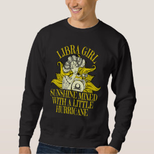 Sudadera Libra Chica Sunshine Hurricane Cumpleaños Octubre