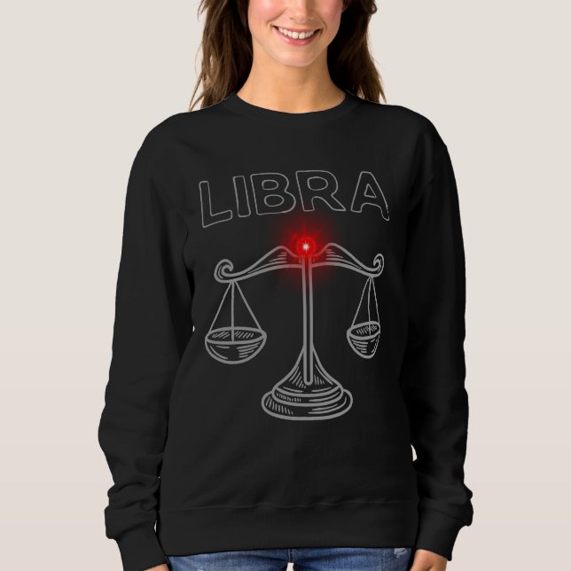 Sudadera Libra Dark Astrology | Minimal Occult Zodiac (Anverso)